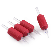 INKTASTIC 20pcs Cheap Disposable Blue Red 25mm Soft Tattoo Grip Tube for Tattoo Needles Tattoo Supplies